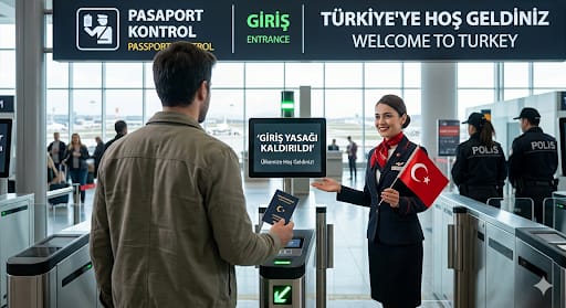 giriş yasağının kaldırılması